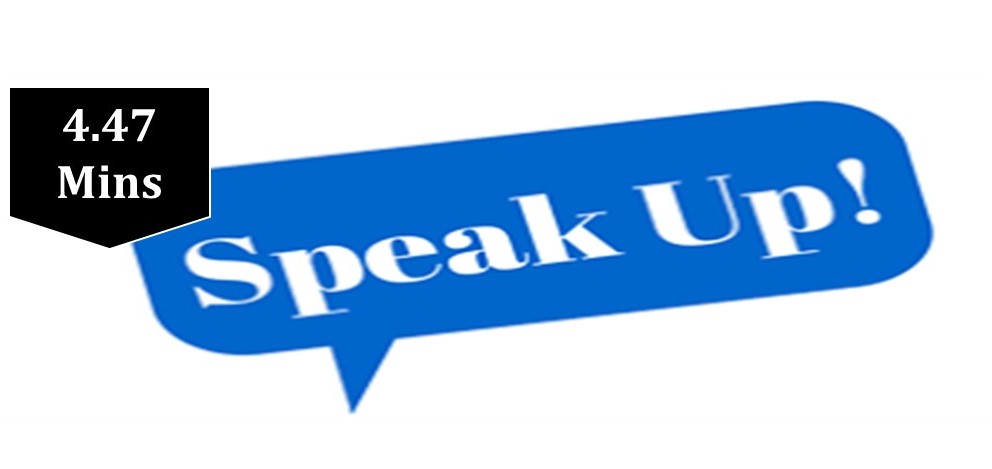 The Importance of Speaking Up